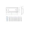 Ванна акриловая Koller Pool Orion 160х70 Прямоугольная, белая